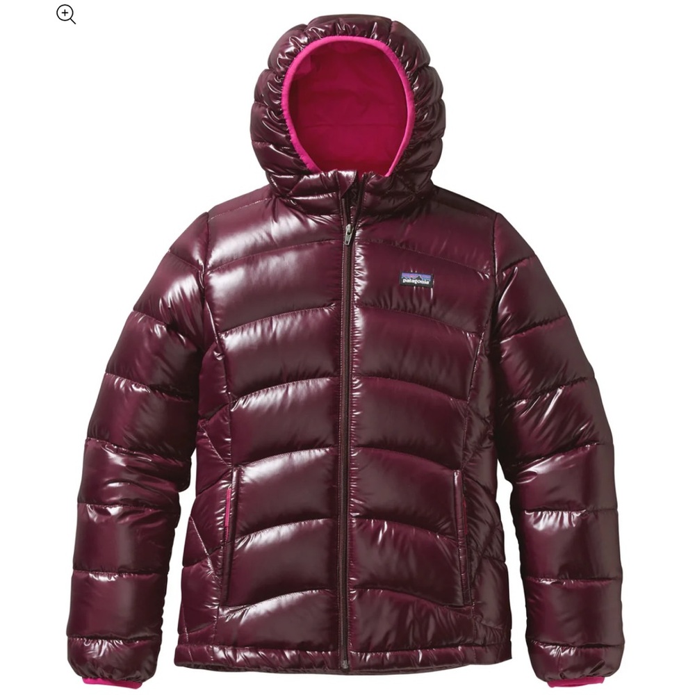 NWOT Patagonia Girls Maroon Insulated Jacket with Pink Interior